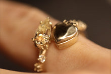 Load image into Gallery viewer, Toi et moi locket ring
